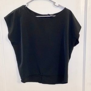 Forever 21 Black Slinky Box Cropped Top